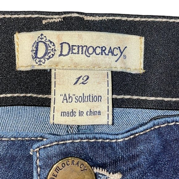 Women's Democracy "AB" Solution Ankle Skimmer Denim Jeans Size 12 #8117688AN - Picture 5 of 6